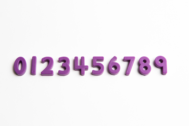 Purple Numbers (⅞")